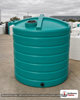 Enduraplas 4000 Gallon Green Vertical Storage Tank. Polyethylene; Green; dimensions 124.0in H x 110.0in W x 110.0in L; 990.0 lb empty; 1.9 specific gravity rating; fittings: 1 Outlet , 1 Manway / Lid; 10 Year Warranty with Activation. Manufacturer part number THV04000G. Sold by OneSource Plastics (https://www.onesourceplastics.com).