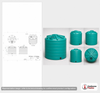 Dimensional spec drawing for Enduraplas 5050 Gallon Vertical Storage Tank (120" L x 120" W x 120" H)