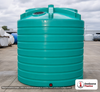 Enduraplas 6250 Gallon Green Vertical Storage Tank. Polyethylene; Green; 147" H x 120" W x 120" L; fittings: 1 Outlet, 1