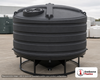 Enduraplas 1350 Gallon Black Cone Bottom Tank. Polyethylene; Black; 75" H x 85" W x 85" L; fittings: 1 Outlet, 1 Manway /