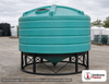 Enduraplas 2520 Gallon Green Cone Bottom Tank. Polyethylene; Green; dimensions 99.0in H x 110.0in W x 110.0in L; 500.0 lb empty; 1.9 specific gravity rating; fittings: 1 Outlet , 1 Manway / Lid; 10 Year Warranty with Activation. Manufacturer part number THC02520G. Sold by OneSource Plastics (https://www.onesourceplastics.com).