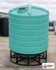 Enduraplas 4000 Gallon Green Cone Bottom Tank. Polyethylene; Green; 135" H x 110" W x 110" L; fittings: 1 Outlet, 1 Manway /