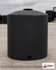Chem-Tainer 75 Gallon Vertical Storage Tank. Polyethylene; Black; 49" H x 23" W x 23" L; fittings: 1 Outlet, 1 Manway / Lid