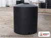 Chem-Tainer 250 Gallon Vertical Storage Tank. Polyethylene; Black; dimensions 68.0in H x 35.0in W x 35.0in L; 65.0 lb empty; 1.5 specific gravity rating; fittings: 1 Outlet , 1 Manway / Lid; max temp 120 deg  F / 48 deg  C; 3 Year Warranty. Manufacturer part number TC3568IC-BLACK. Sold by OneSource Plastics (https://www.onesourceplastics.com).