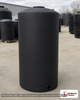 Chem-Tainer 160 Gallon Vertical Storage Tank. Polyethylene; Black; 66" H x 28" W x 28" L; fittings: 1 Outlet, 1 Manway /