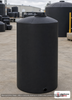 Chem-Tainer 130 Gallon Vertical Storage Tank. Polyethylene; Black; dimensions 84.0in H x 23.0in W x 23.0in L; 50.0 lb empty; 1.5 specific gravity rating; fittings: 1 Outlet , 1 Manway / Lid; max temp 120 deg  F / 48 deg  C; 3 Year Warranty. Manufacturer part number TC2376IC-BLACK. Sold by OneSource Plastics (https://www.onesourceplastics.com).