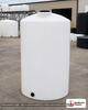 Chem-Tainer 250 Gallon Vertical Storage Tank. Polyethylene; Natural White; 68" H x 35" W x 35" L; fittings: 1 Outlet, 1