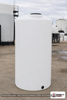 Chem-Tainer 750 Gallon Vertical Storage Tank. Polyethylene; Natural White; 119" H x 46" W x 46" L; fittings: 1 Outlet, 1