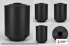 Dimensional spec drawing for Chem-Tainer 2000 Gallon Vertical Storage Tank (64" L x 64" W x 160" H)