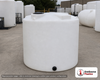 Chem-Tainer 1500 Gallon Vertical Storage Tank. Polyethylene; Natural White; 127" H x 64" W x 64" L; fittings: 1 Outlet, 1