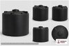 Dimensional spec drawing for Snyder 2000 Gallon Vertical Storage Tank (90" L x 90" W x 88" H)