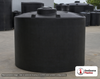 Snyder Industries 2000 Gallon ASTM Black Vertical Storage Tank. Polyethylene; Black; dimensions 88.0in H x 90.0in W x 90.0in L; 340.0 lb empty; 1.5 specific gravity rating; fittings: 1 Manway / Lid; max temp 120 deg  F / 48 deg  C; 3 Year Warranty. Manufacturer part number 5050000N49. Sold by OneSource Plastics (https://www.onesourceplastics.com).