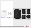 Dimensional spec drawing for Snyder 4000 Gallon Double Wall Tank (102" L x 102" W x 178" H)
