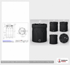Dimensional spec drawing for Snyder 4000 Gallon Double Wall Tank (102" L x 102" W x 178" H)