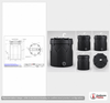 Dimensional spec drawing for Snyder 10000 Gallon Double Wall Tank (142" L x 142" W x 226" H)