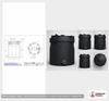 Dimensional spec drawing for Snyder 8700 Gallon Double Wall Tank (142" L x 142" W x 197" H)