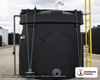 Snyder Industries 8700 Gallon ASTM XLPE Black Double Wall Tank. Crosslinked Linear Polyethylene; Black; dimensions 197.0in H x 142.0in W x 142.0in L; 5000.0 lb empty; 1.5 specific gravity rating; fittings: 1 Manway / Lid; max temp 140 deg  F / 60 deg  C; 3 Year Warranty. Manufacturer part number 1006400n46. Manufactured by Snyder. Sold by OneSource Plastics (https://www.onesourceplastics.com).