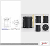 Dimensional spec drawing for Snyder 6500 Gallon Double Wall Tank (120" L x 120" W x 199" H)