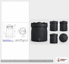 Dimensional spec drawing for Snyder 6500 Gallon Double Wall Tank (120" L x 120" W x 199" H)