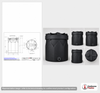 Dimensional spec drawing for Snyder 5500 Gallon Double Wall Tank (120" L x 120" W x 172" H)