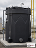Snyder Industries 5000 Gallon ASTM Black Double Wall Tank. High Density Linear Polyethylene; Black; dimensions 216.0in H x 102.0in W x 102.0in L; 4300.0 lb empty; 1.9 specific gravity rating; fittings: 1 Manway / Lid; max temp 120 deg  F / 48 deg  C; 3 Year Warranty. Manufacturer part number 5630000n51. Manufactured by Snyder. Sold by OneSource Plastics (https://www.onesourceplastics.com).
