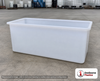 Chem-Tainer 90 Gallon Polypropylene Open Top Batch Storage Tank. 90.0 gallon capacity; Polypropylene; dimensions 18.0in H x 48.0in W x 24.0in L; 45.0 lb empty. Manufacturer part number R244818B. Sold by OneSource Plastics (https://www.onesourceplastics.com).