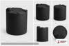 Snyder Industries 130 Gallon Black Heavy Duty Vertical Storage Tank