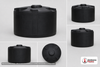 Dimensional spec drawing for Snyder 1100 Gallon Vertical Storage Tank (86" L x 86" W x 55" H)
