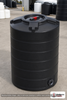 Enduraplas 100 Gallon Black Vertical Water Storage Tank. Polyethylene; Black; dimensions 43.0in H x 30.0in W x 30.0in L; 38.0 lb empty; 1.1 specific gravity rating; fittings: 1 Outlet , 1 Manway / Lid; max temp 120 deg  F / 48 deg  C; 10 Year Warranty with Activation. Manufacturer part number TLV00100B. Sold by OneSource Plastics (https://www.onesourceplastics.com).