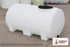 Enduraplas 400 Gallon White Horizontal Leg Tank. Polyethylene; Natural White; dimensions 37.0in H x 46.0in W x 74.0in L; 176.0 lb empty; 1.9 specific gravity rating; fittings: 1 Outlet , 1 Manway / Lid; 10 Year Warranty with Activation. Manufacturer part number THF00400W. Sold by OneSource Plastics (https://www.onesourceplastics.com).