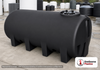 Enduraplas 1600 Gallon Black Horizontal Leg Tank. Polyethylene; Black; 59" H x 71" W x 130" L; fittings: 1 Outlet, 1 Manway