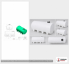 Dimensional spec drawing for Enduraplas 1900 Gallon Horizontal Leg Tank (130" L x 71" W x 65" H)