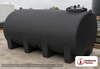 Enduraplas 3200 Gallon Black Horizontal Leg Tank. Polyethylene; Black; dimensions 79.0in H x 97.0in W x 145.0in L; 1320.0 lb empty; 1.9 specific gravity rating; fittings: 1 Outlet , 1 Manway / Lid; 10 Year Warranty with Activation. Manufacturer part number THF03200B. Sold by OneSource Plastics (https://www.onesourceplastics.com).