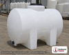 Chem-Tainer 125 Gallon Horizontal Leg Tank. Polyethylene; Natural White; dimensions 31.5in H x 28.75in W x 50.0in L; 70.0 lb empty; 1.5 specific gravity rating; fittings: 1 Outlet , 1 Manway / Lid; 3 Year Warranty. Manufacturer part number TC2948LC. Sold by OneSource Plastics (https://www.onesourceplastics.com).