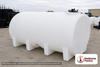 Enduraplas 3200 Gallon White Horizontal Leg Tank. Polyethylene; Natural White; 79" H x 97" W x 145" L; fittings: 1 Outlet, 1