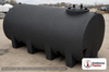 Enduraplas 1900 Gallon Black Horizontal Leg Tank. Polyethylene; Black; dimensions 65.0in H x 71.0in W x 130.0in L; 682.0 lb empty; 1.9 specific gravity rating; fittings: 1 Outlet , 1 Manway / Lid; 10 Year Warranty with Activation. Manufacturer part number THF01900B. Sold by OneSource Plastics (https://www.onesourceplastics.com).