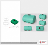 Enduraplas 100 Gallon Green Horizontal Leg Tank