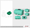 Enduraplas 250 Gallon Green Horizontal Leg Tank