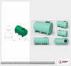 Dimensional spec drawing for Enduraplas 1100 Gallon Horizontal Leg Tank (94" L x 60" W x 63" H)