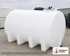 Enduraplas 3000 Gallon White Horizontal Leg Tank. Polyethylene; Natural White; 90" H x 87" W x 130" L; fittings: 1 Outlet, 1
