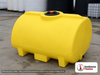 Enduraplas 150 Gallon Yellow Horizontal Leg Tank. Polyethylene; Yellow; dimensions 28.0in H x 41.0in W x 46.0in L; 70.0 lb empty; 1.9 specific gravity rating; fittings: 1 Outlet , 1 Manway / Lid; 10 Year Warranty with Activation. Manufacturer part number THF00150Y. Sold by OneSource Plastics (https://www.onesourceplastics.com).