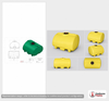 Dimensional spec drawing for Enduraplas 150 Gallon Horizontal Leg Tank (46" L x 41" W x 28" H)