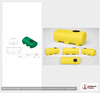 Enduraplas 300 Gallon Yellow Horizontal Leg Tank