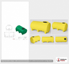 Enduraplas 800 Gallon Yellow Horizontal Leg Tank