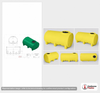 Dimensional spec drawing for Enduraplas 800 Gallon Horizontal Leg Tank (94" L x 60" W x 48" H)