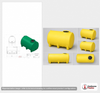 Enduraplas 1100 Gallon Yellow Horizontal Leg Tank
