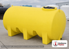 Enduraplas 1200 Gallon Yellow Horizontal Leg Tank. Polyethylene; Yellow; 59" H x 70" W x 102" L; fittings: 1 Outlet, 1