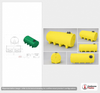 Enduraplas 1600 Gallon Yellow Horizontal Leg Tank