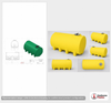 Enduraplas 2200 Gallon Yellow Horizontal Leg Tank