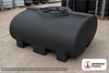 Enduraplas 200 Gallon Black Horizontal Leg Tank. Polyethylene; Black; 27" H x 47" W x 55" L; fittings: 1 Outlet, 1 Manway /